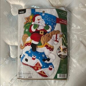 Bucilla Red and White Holiday Decor Stocking Kit
